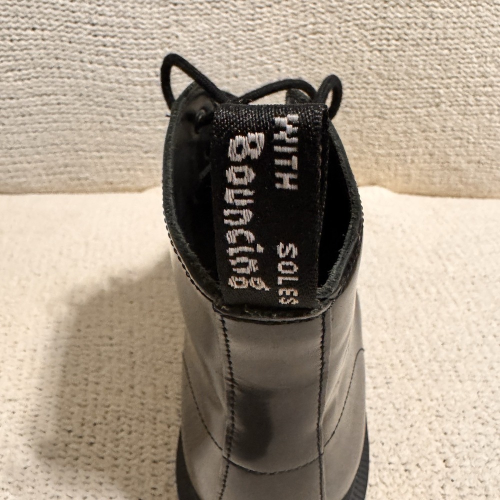 Dr. Martens Emmeline 5 Eye Black Smooth Leather Boots Womens US 8 EU39 - Picture 12 of 16